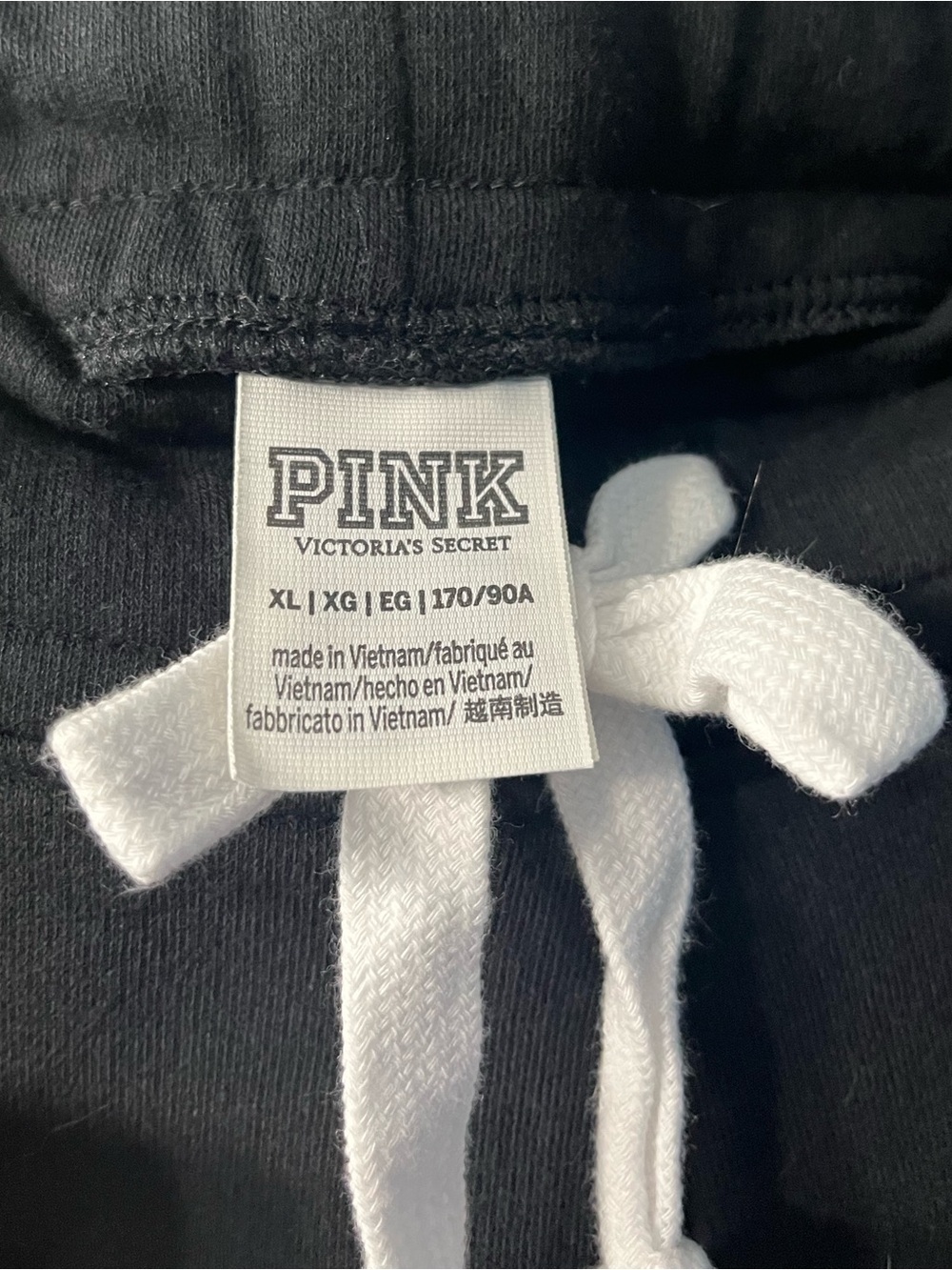 PINK Victoria's Secret Black Joggers with Rainbow Logo - Picture 4 of 4